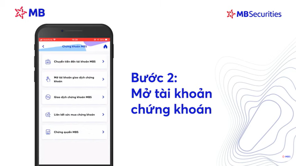 Mở Tài Khoản Chứng Khoán MBS: Hướng Dẫn Chi Tiết và Thông Tin Cần Biết Mới Nhất 2024 31 Chọn tab sản phẩm>>Dịch vụ tập đoàn>>Chứng khoán MBS>>Mở tài khoản giao dịch chứng khoán