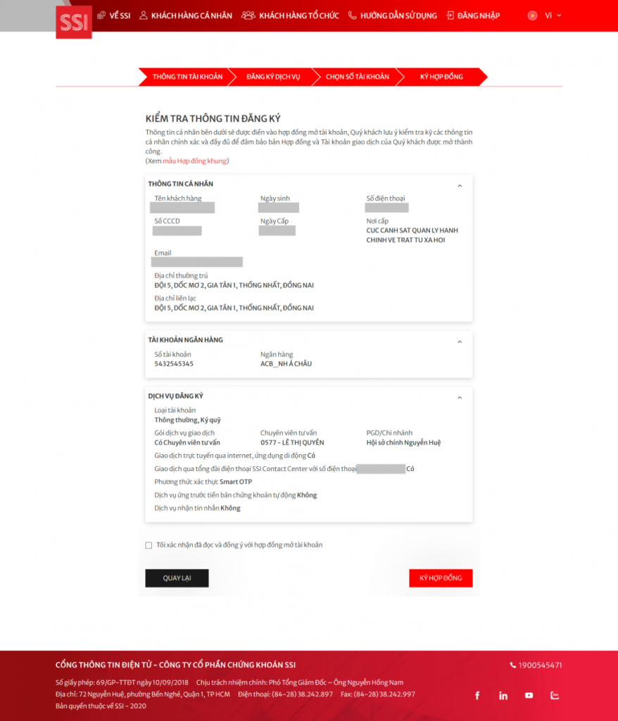 Cách Đăng Kí Mở Tài Khoản Chứng Khoán SSI Tại Nhà Tiện Lợi 100% 2024 43 Xác nhận điều kiện và điều khoản