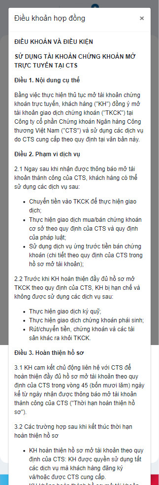 Đồng ý điều khoản hợp đồng