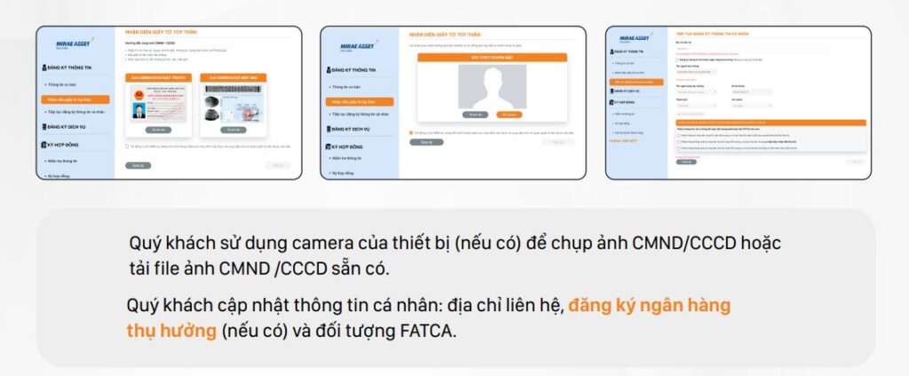 Hướng Dẫn Mở Tài Khoản Chứng Khoán Mirae Asset Online Mới Nhất 2024 19 Tải file ảnh của CMND/CCCD để xác minh