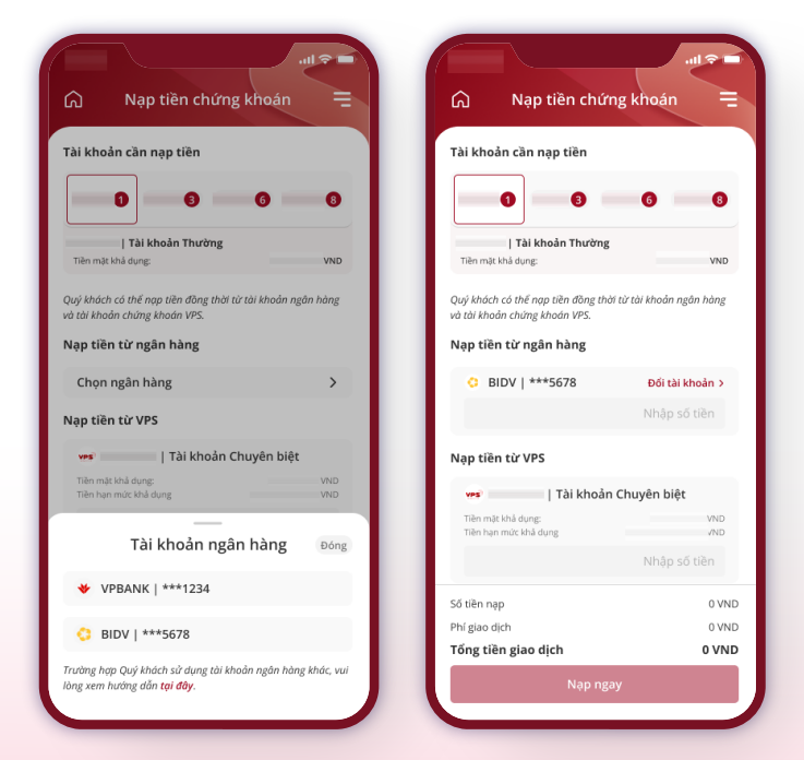 Hướng Dẫn Nạp Tiền Vào Tài Khoản Chứng Khoán VPS Từ Ngân Hàng BIDV Bằng Ứng Dụng Smartone Mới Nhất 2024 16 Chọn tài khoản chứng khoán cần nạp tiền