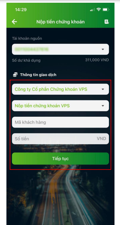 Nhập thông tin chính xác để thực hiện chuyển tiền